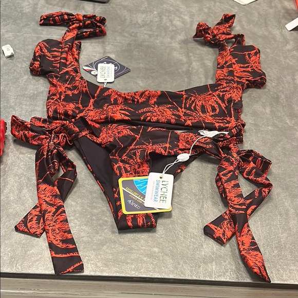 Lychee Red And Black Bikini - Picture 2 of 4